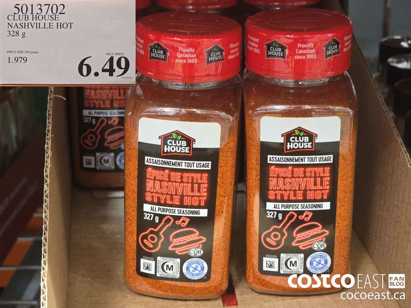 5013702 CLUB HOUSE NASHVILLE HOT 328 G $6.49