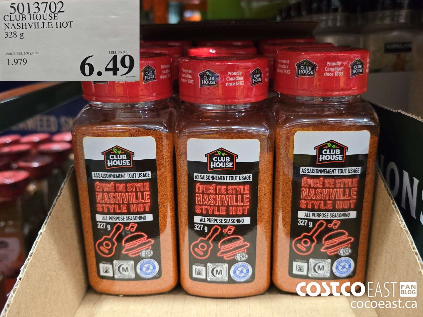 5013702 CLUB HOUSE NASHVILLE HOT 328 G $6.49