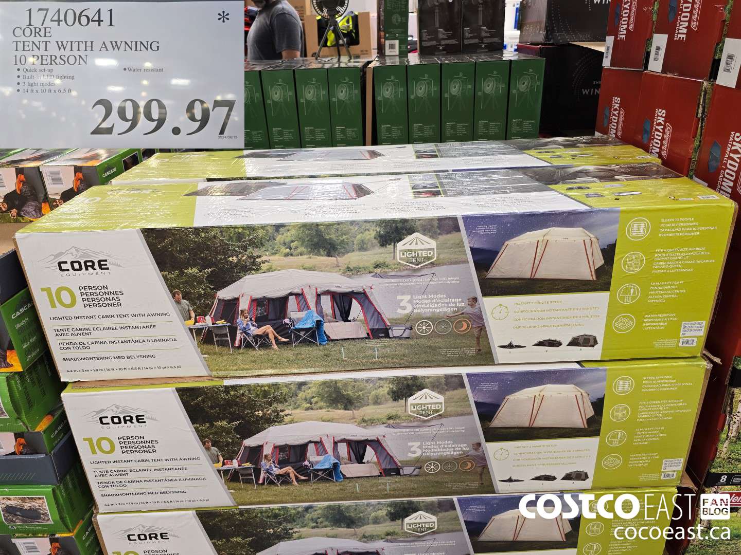 1740641 CORE TENT WITH AWNING 10 PERSON $299.97