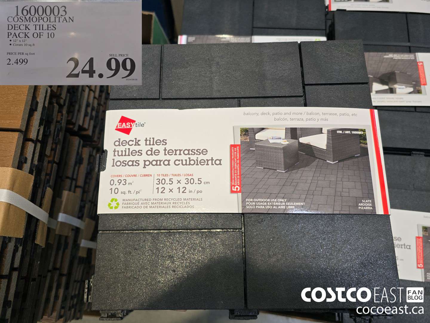 1600003 COSMOPOLITAN DECK TILES PACK OF 10 $24.99