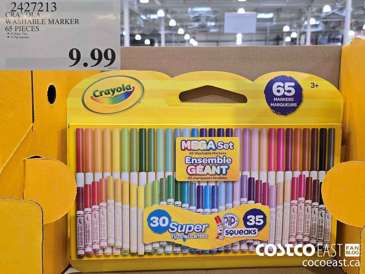 2427213 CRAYOLA WASHABLE MARKERS 65 PIECES $9.99