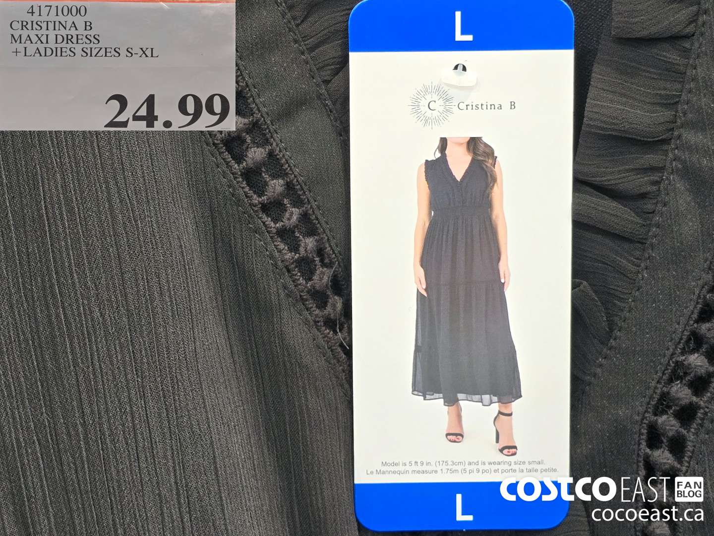 4171000 CRISTINA B MAXI TRESS LADIES SIZES S-XL $24.99