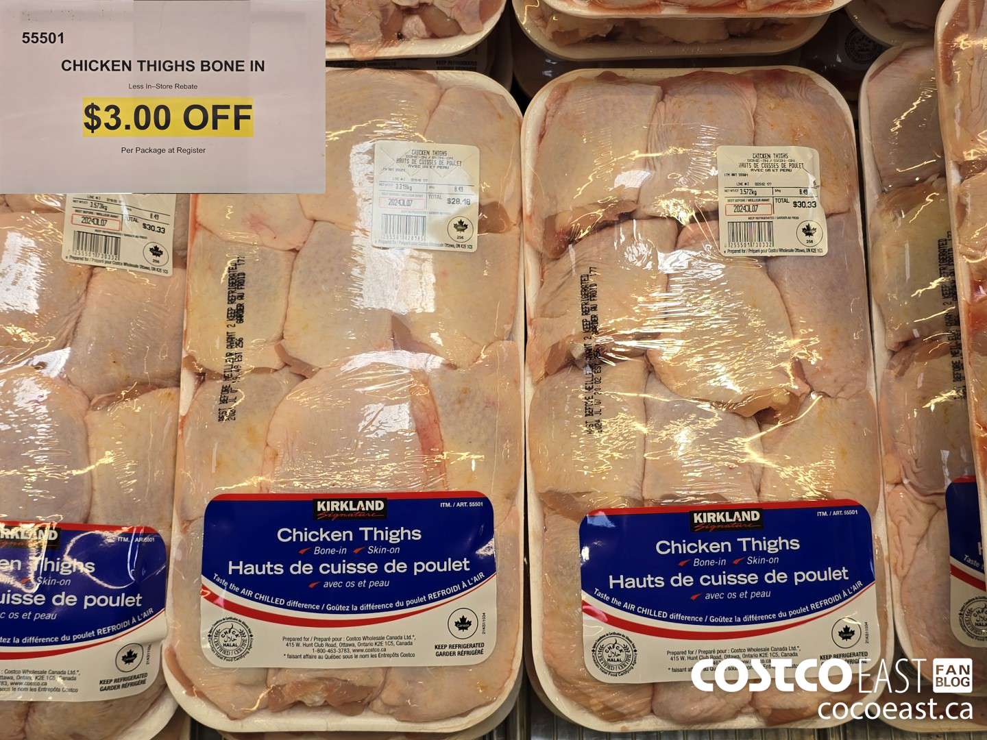 55501 Chicken Thighs (BONE-IN) ($3.00 INSTANT SAVINGS)