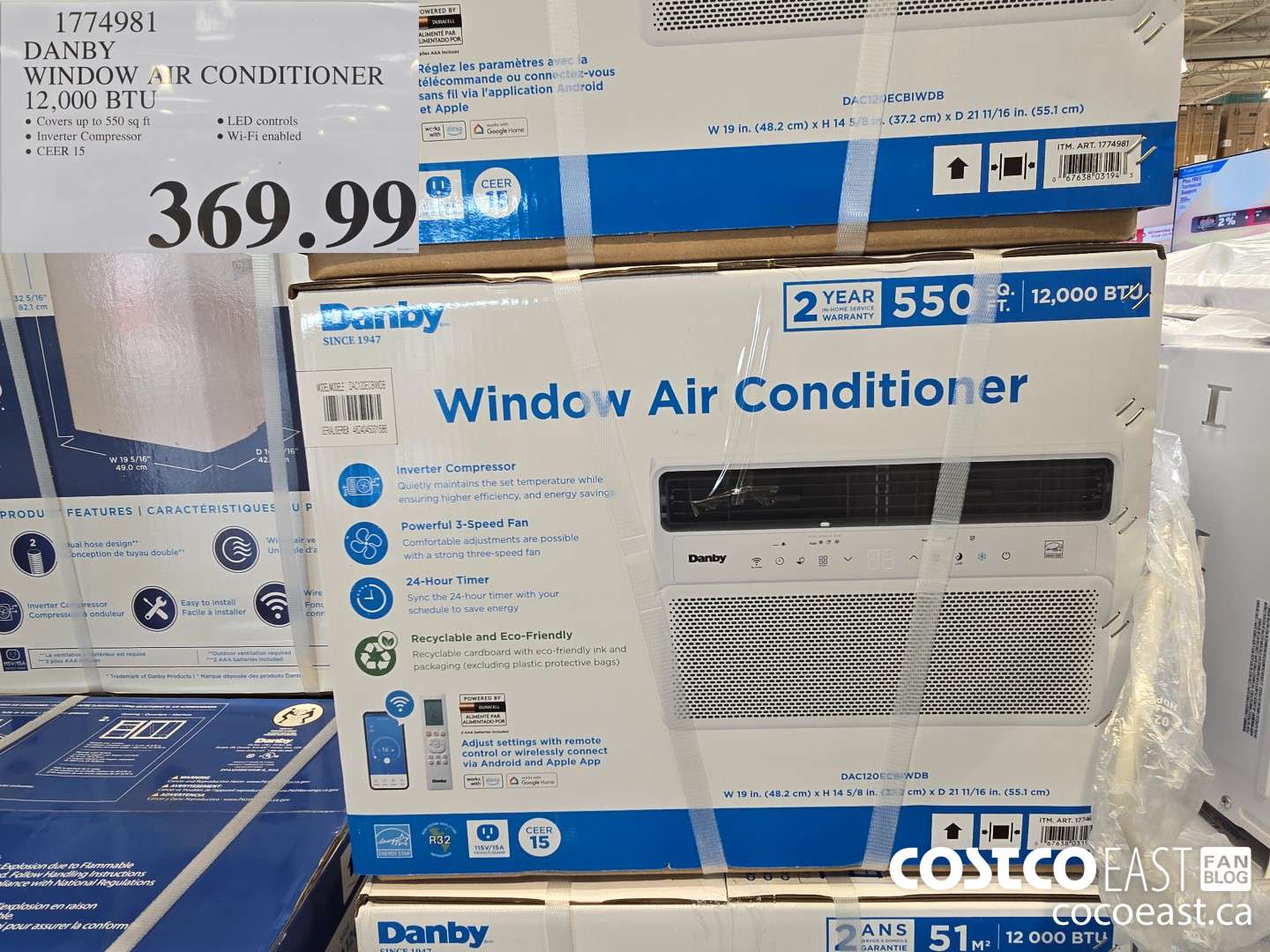 1774981 DANBY WINDOW AIR CONDITIONER 12,000 BTU $369.99