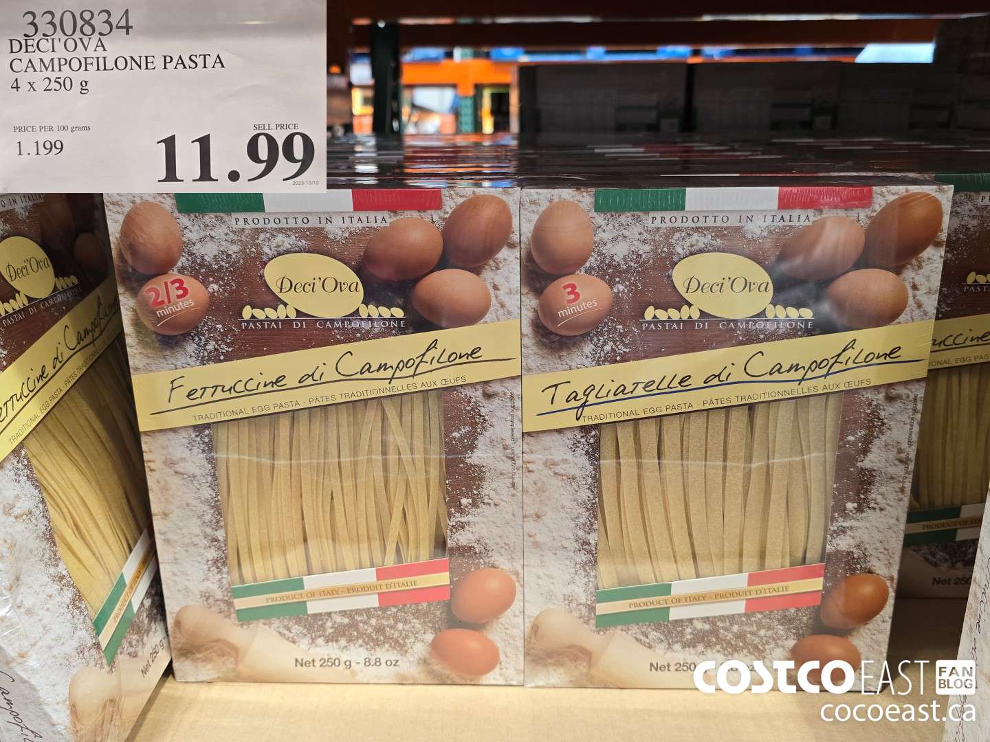 330834 DECI'OVA CAMPOFILONE PASTA 4 x 250 G $11.99