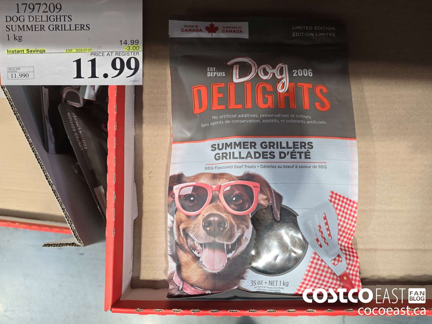 1797209 DOG DELIGHTS SUMMER GRILLERS 1 KG ($3.00 INSTANT SAVINGS EXPIRES ON 2024-07-07) $11.99