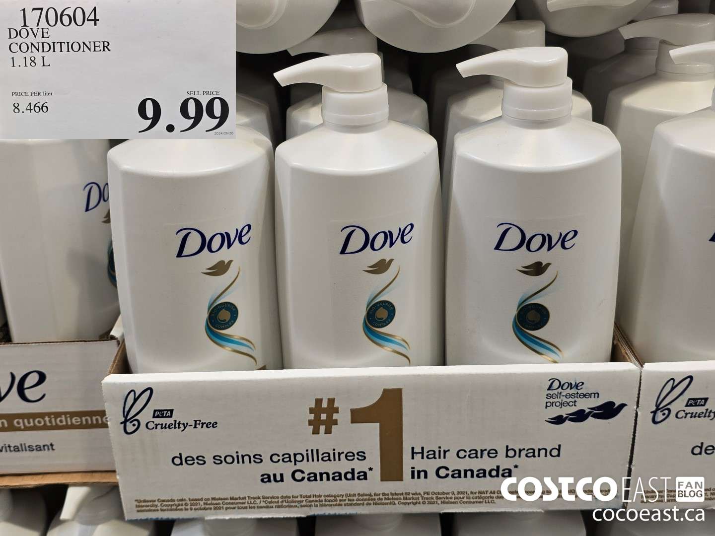 170604 DOVE CONDITIONER 1.18L $9.99