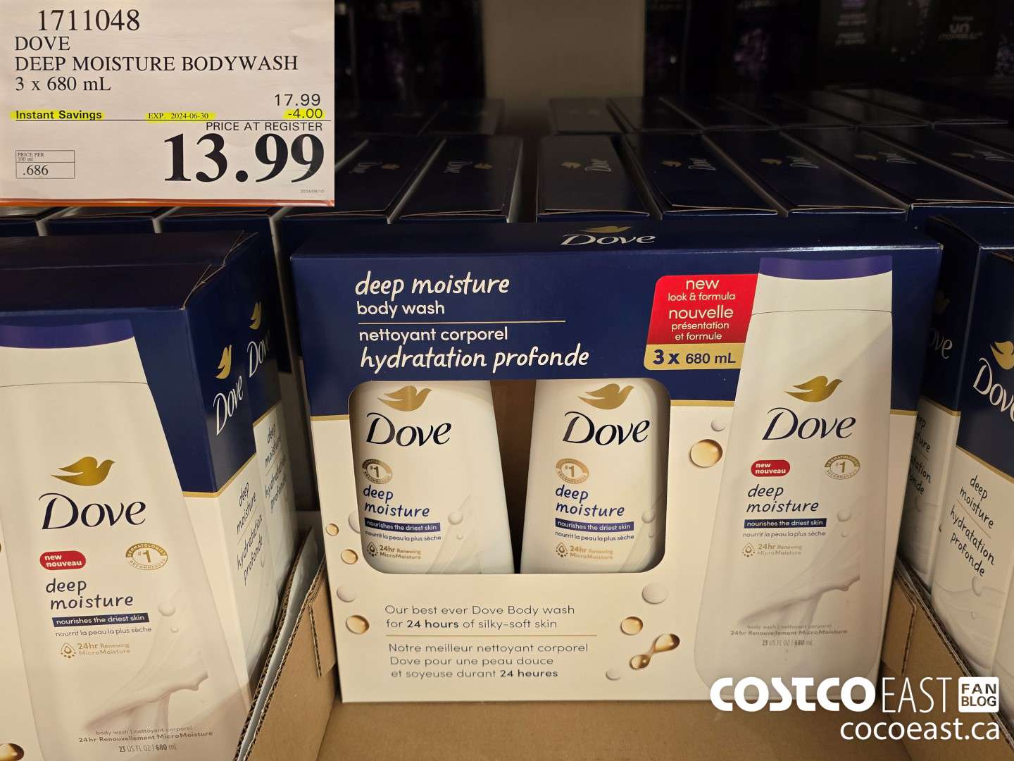 1711048 DOVE DEEP MOISTURE BODYWASH 3 x 680 mL ($4.00 INSTANT SAVINGS EXPIRES ON 2024-06-30) $13.99