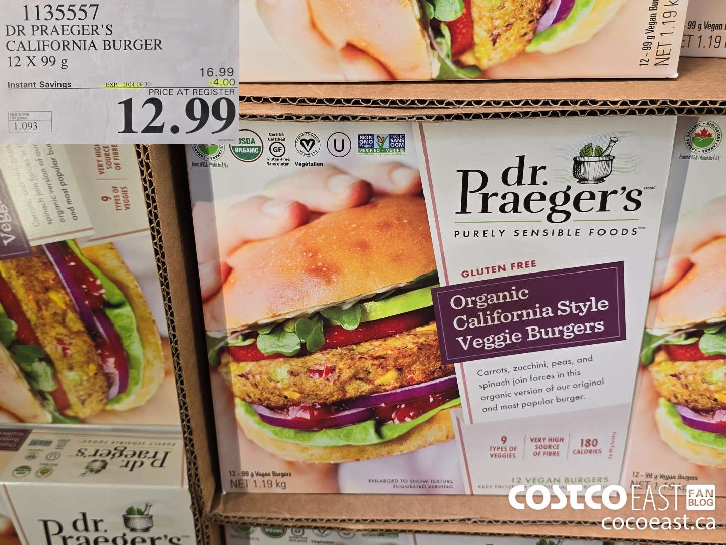 115557 DR PRAEGER'S CALIFORNIA BURGER 12 x 99 g ($4.00 INSTANT SAVINGS EXPIRES ON 2024-06-30) $12.99
