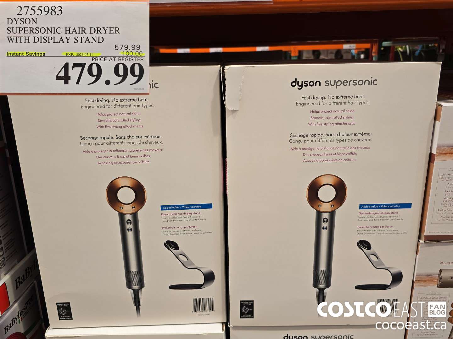 2755983 DYSON SUPERSONIC HAIR DRYER WITH DISPLAY STAND ($100.00 INSTANT SAVINGS EXPIRES ON 2024-07-11) $479.99