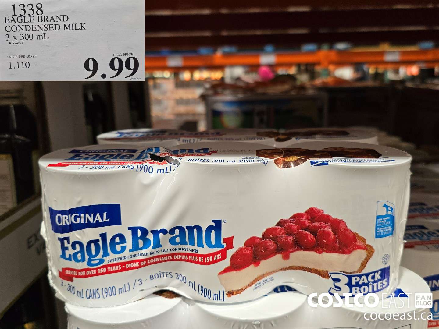 1338 EAGLE BRAND CONDENSED MILK 3 X 300 mL $9.99