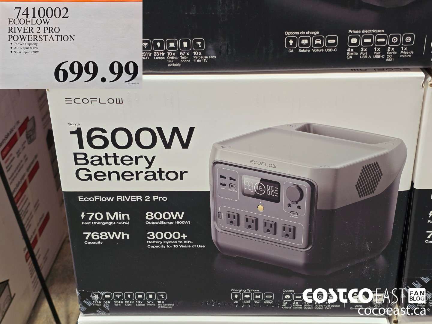 7410002 ECOFLOW RIVER 2 PRO POWERSTATION $699.99