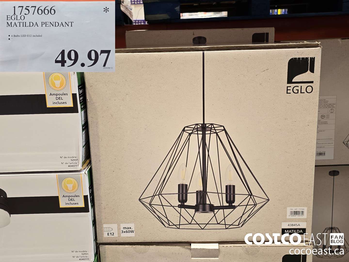 1757666 EGLO MATILDA PENDANT $49.97