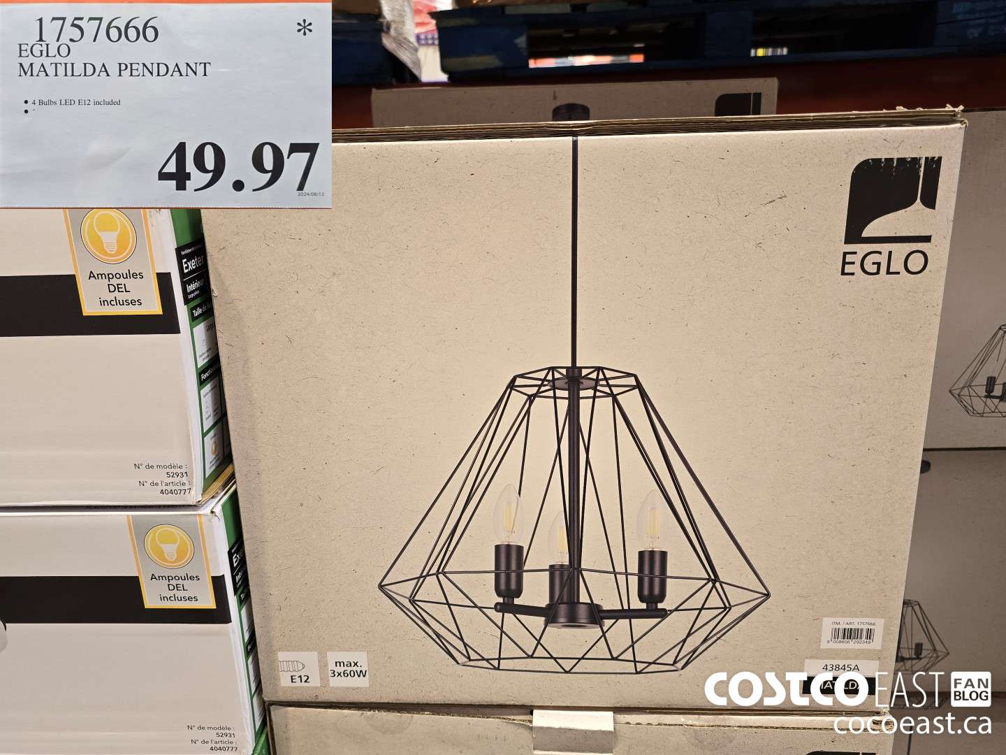 1757666 EGLO MATILDA PENDANT $49.97