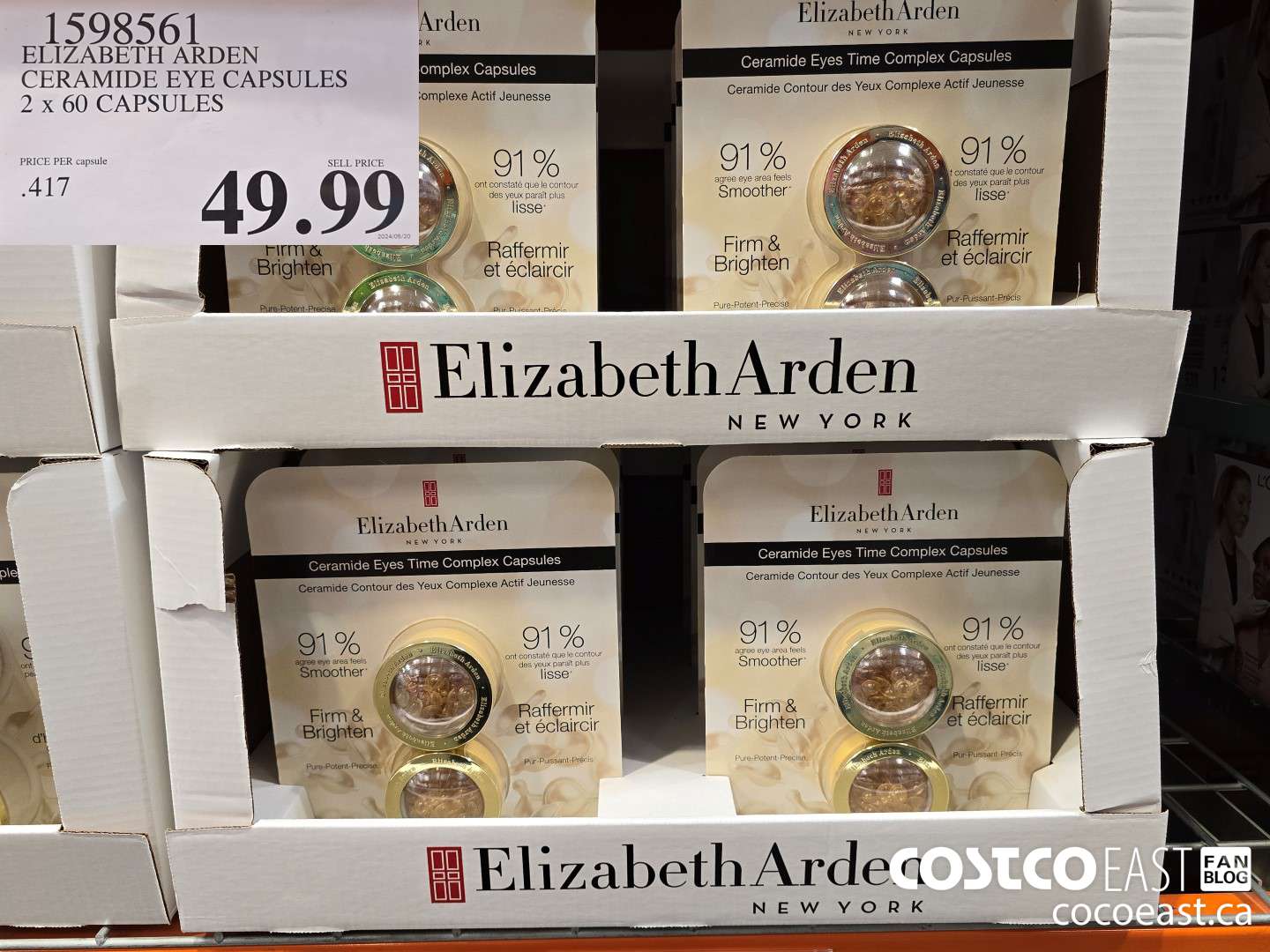 1598561 ELIZABETH ARDEN CERAMIDE EYE CAPSULES 2 x 60 CAPSULES $49.99