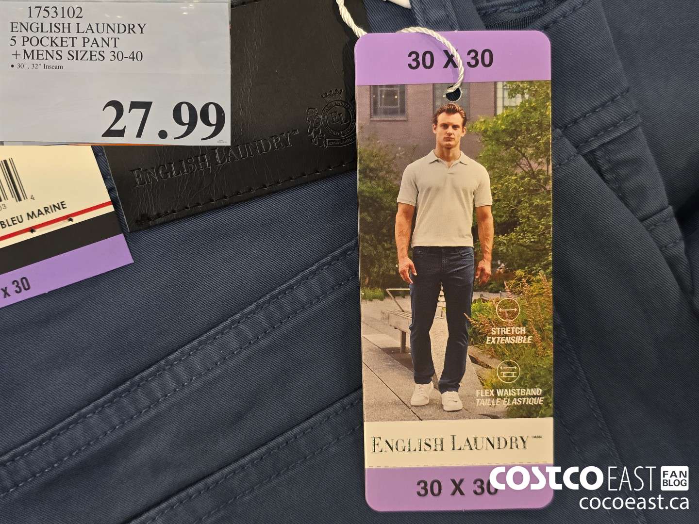 1753102 ENGLISH LAUNDRY 5S POCKET PANT + MENS SIZES 30-40 $27.99