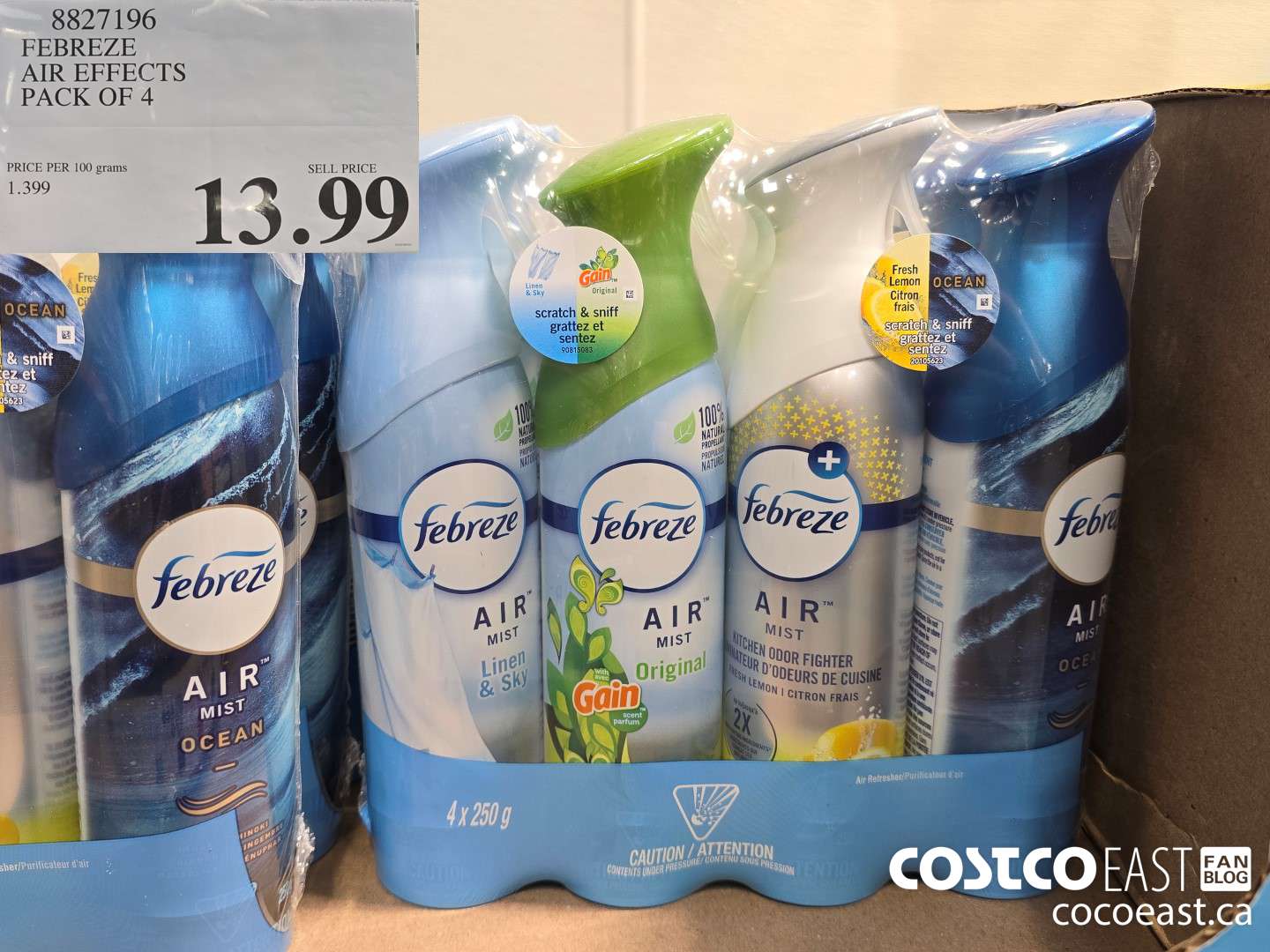 8827196 FEBREZE AIR EFFECTS PACK OF 4 $13.99