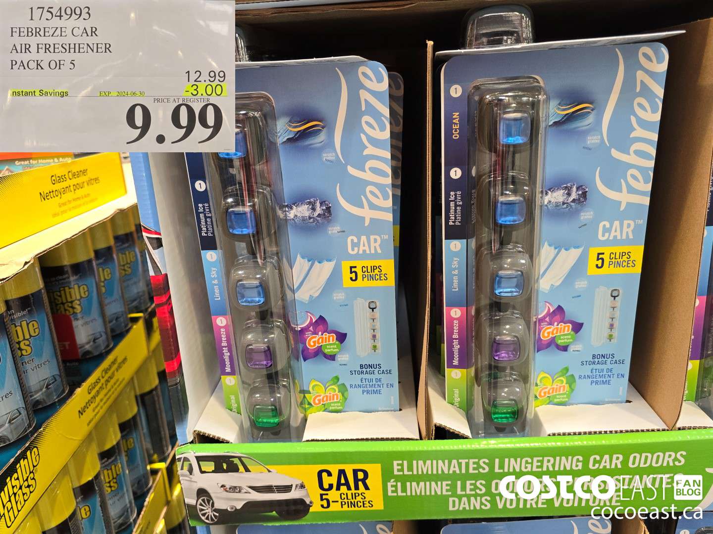 1754993 FEBREZE CAR AIR FRESHENER PACK OF 5 ($3.00 INSTANT SAVINGS EXPIRES ON 2024-06-30) $9.99