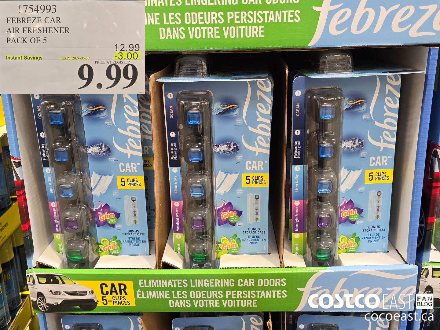 1754993 FEBREZE CAR AIR FRESHENER PACK OF 5 ($3.00 INSTANT SAVINGS EXPIRES ON 2024-06-30) $9.99