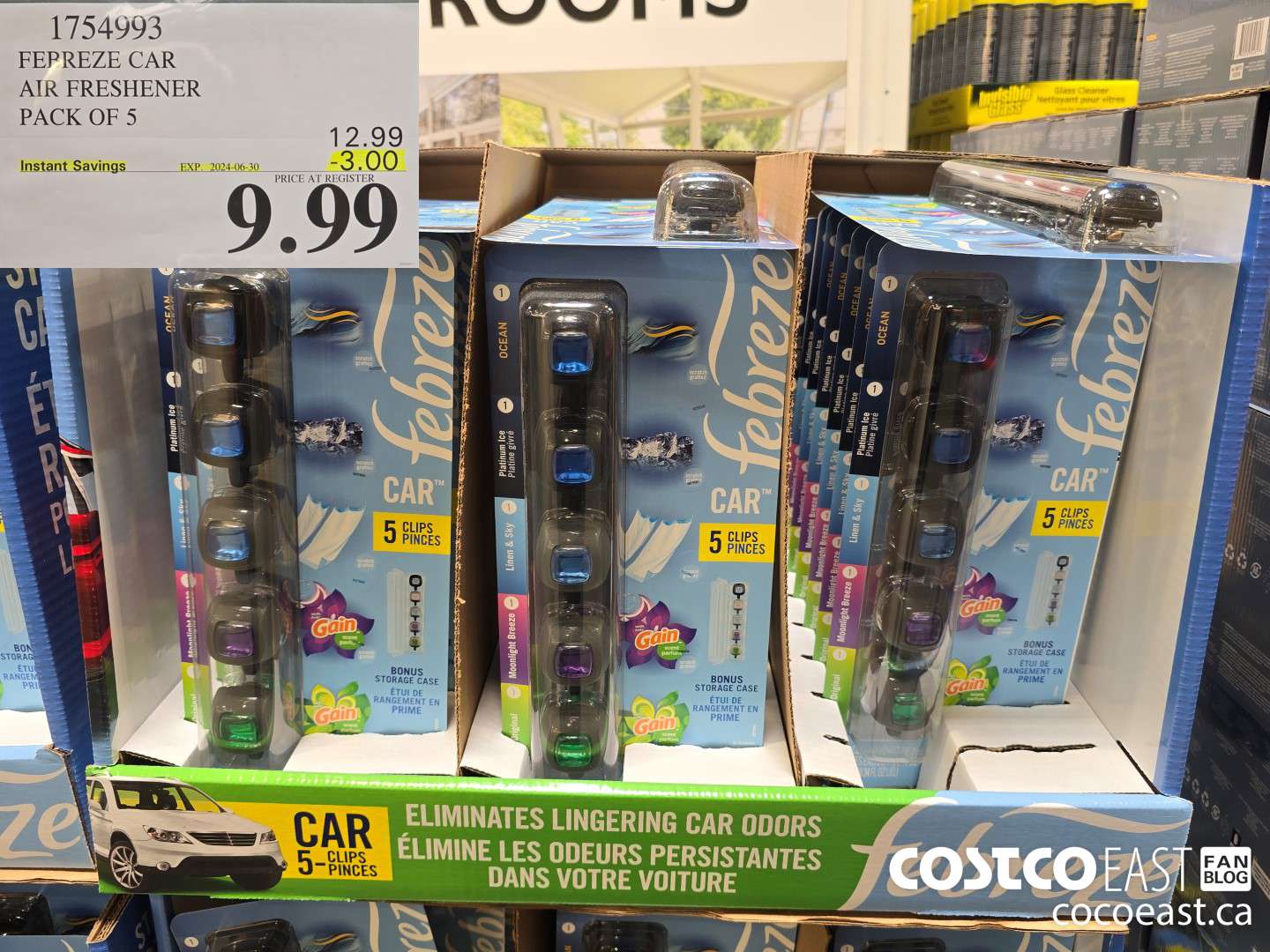 1754993 FEBREZE CAR AIR FRESHENER PACK OF 5 ($3.00 INSTANT SAVINGS EXPIRES ON 2024-06-30) $9.99