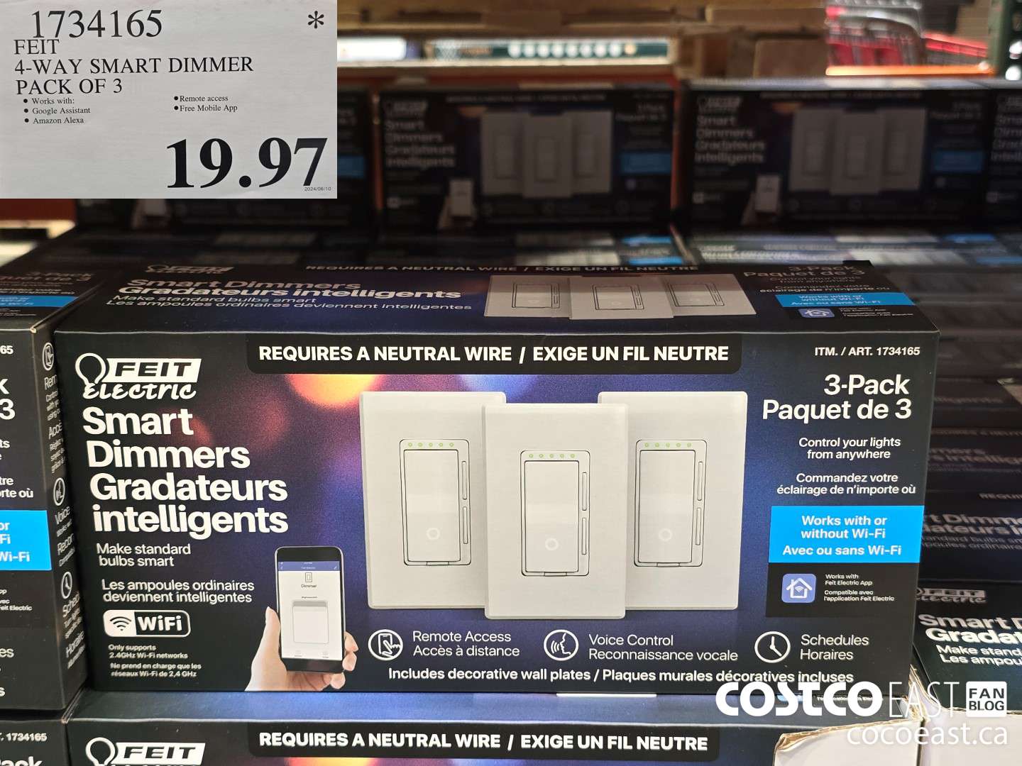 1734165 FEIT 4-WAY SMART DIMMER PACK OF 3 $19.97