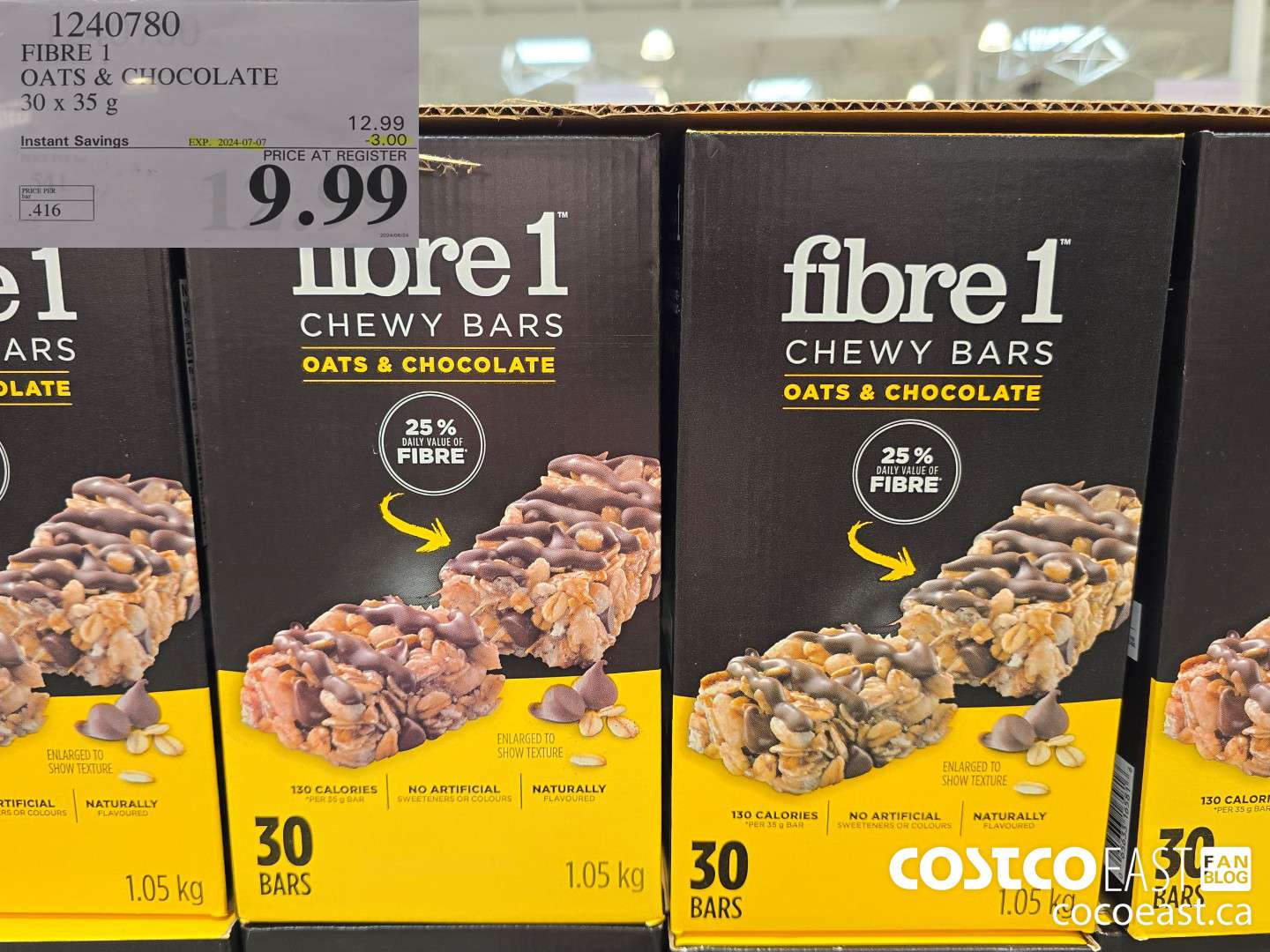 1240780 FIBRE 1 OATS & CHOCOLATE 30 X 35 G ($3.00 INSTANT SAVINGS EXPIRES ON 2024-07-07) $9.99