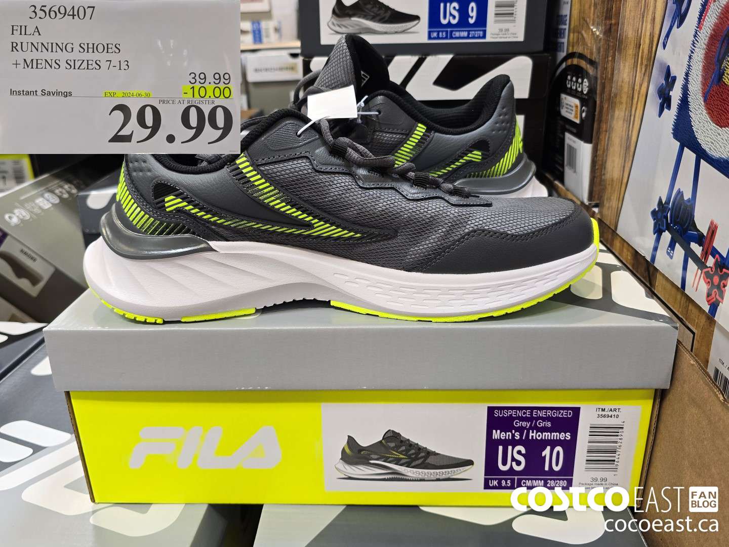 3569407 FILA RUNNING SHOES + MENS SIZES 7-13 ($10.00 INSTANT SAVINGS EXPIRES ON 2024-06-30) $29.99