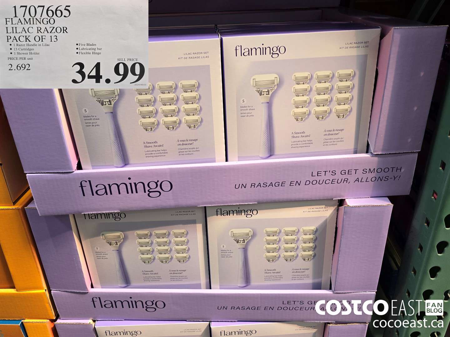 1707665 FLAMINGO LILAC RAZOR PACK OF 13 $34.99