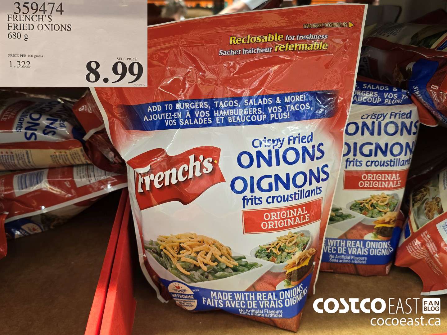 359474 FRENCH'S FRIED ONIONS 680 G $8.99