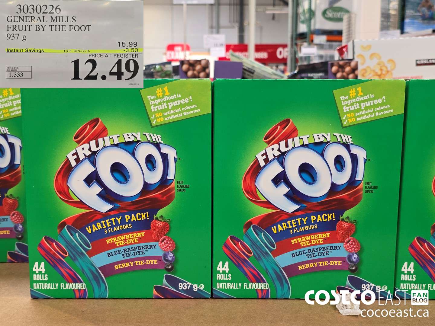 3030226 GENERAL MILLS FRUIT BY THE FOOT 937 G ($3.50 INSTANT SAVINGS EXPIRES ON 2024-06-16) $12.49