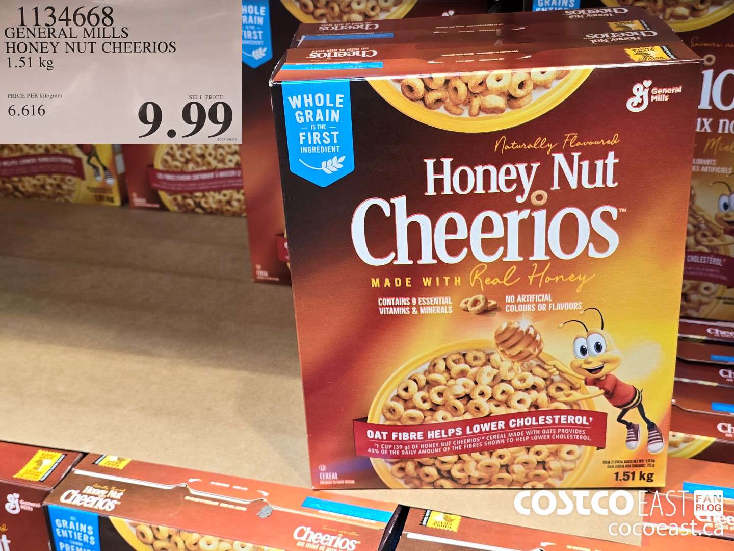 1134668 GENERAL MILLS HONEY NUT CHEERIOS 1.51 kg $9.99