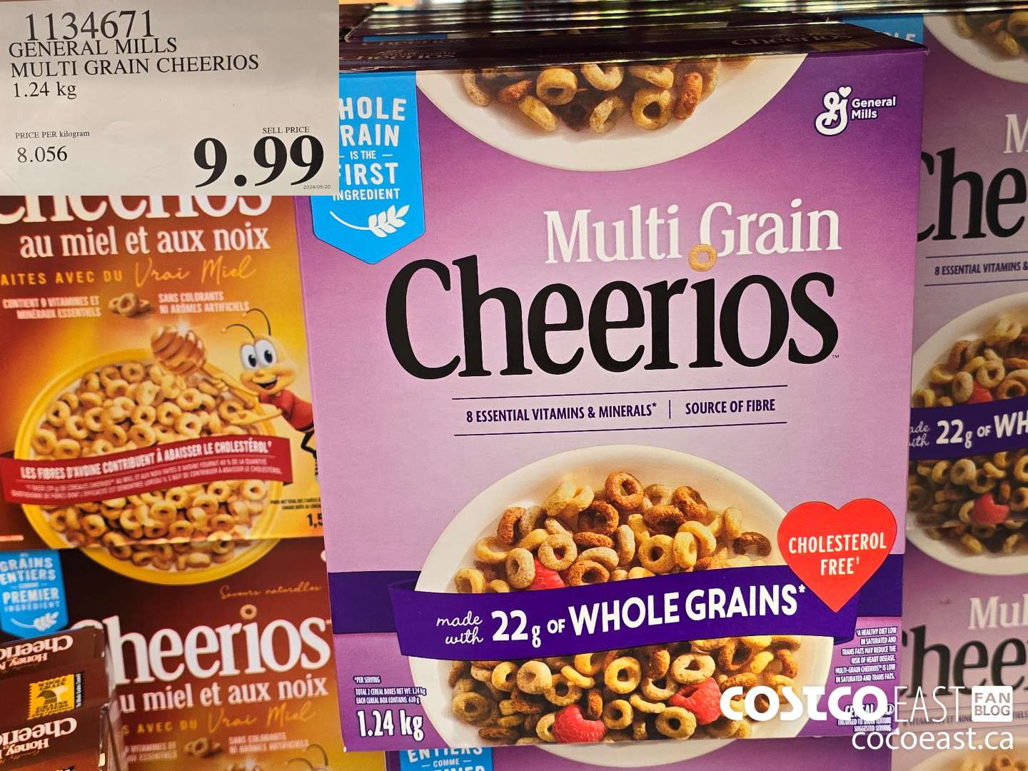 1134671 GENERAL MILLS MULTI-GRAIN CHEERIOS 1.24 KG $9.99