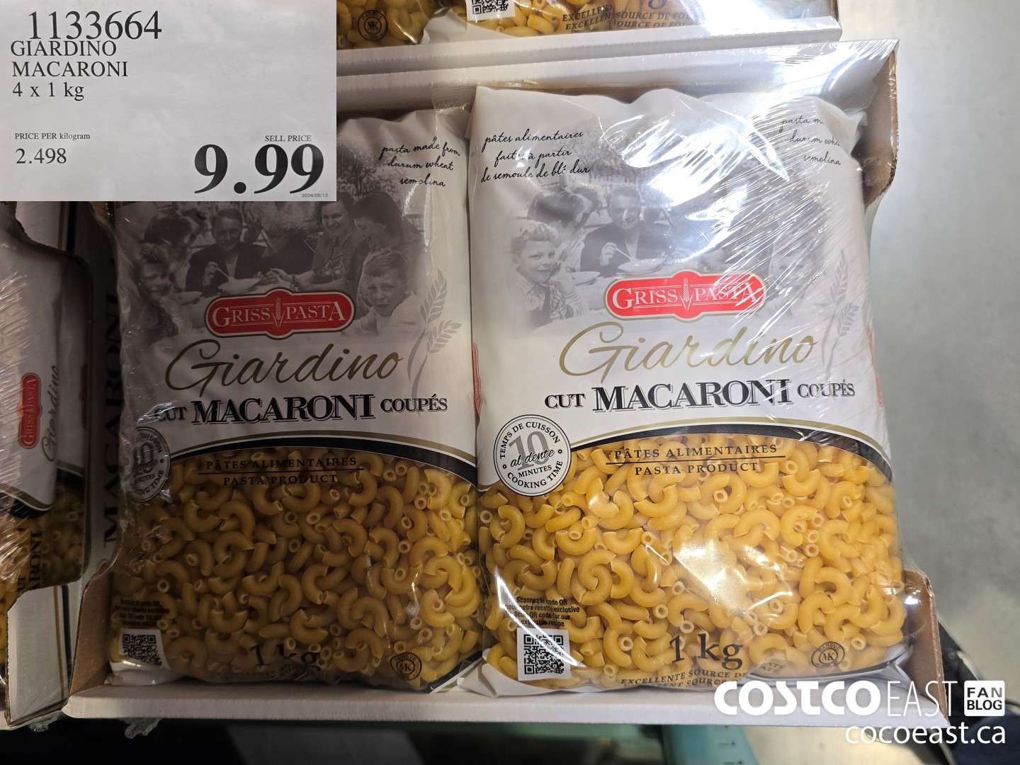 1133664 GIARDINO MACARONI 4 x 1 KG $9.99