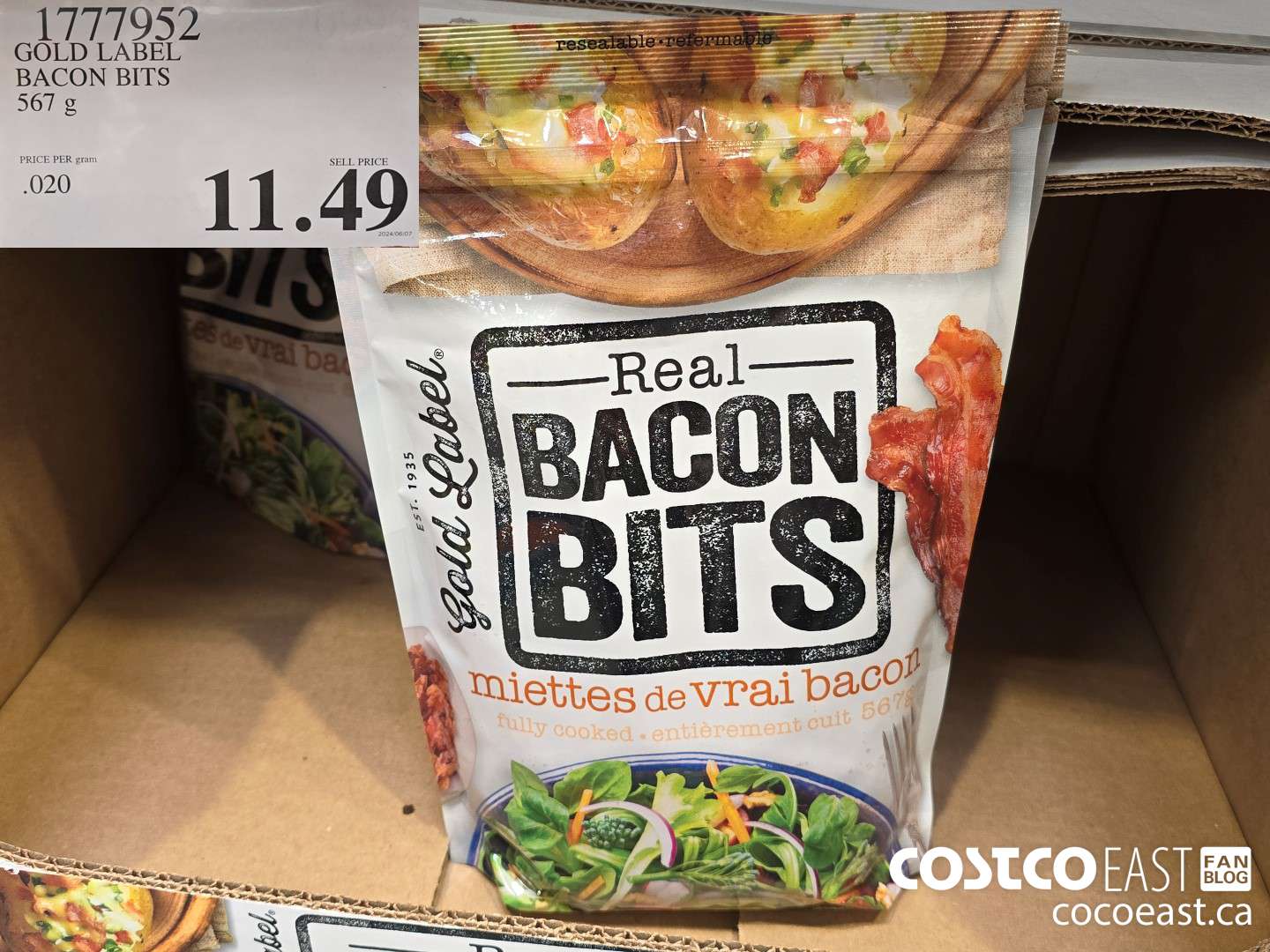 1777952 GOLD LABEL BACON BITS 567 g $11.49