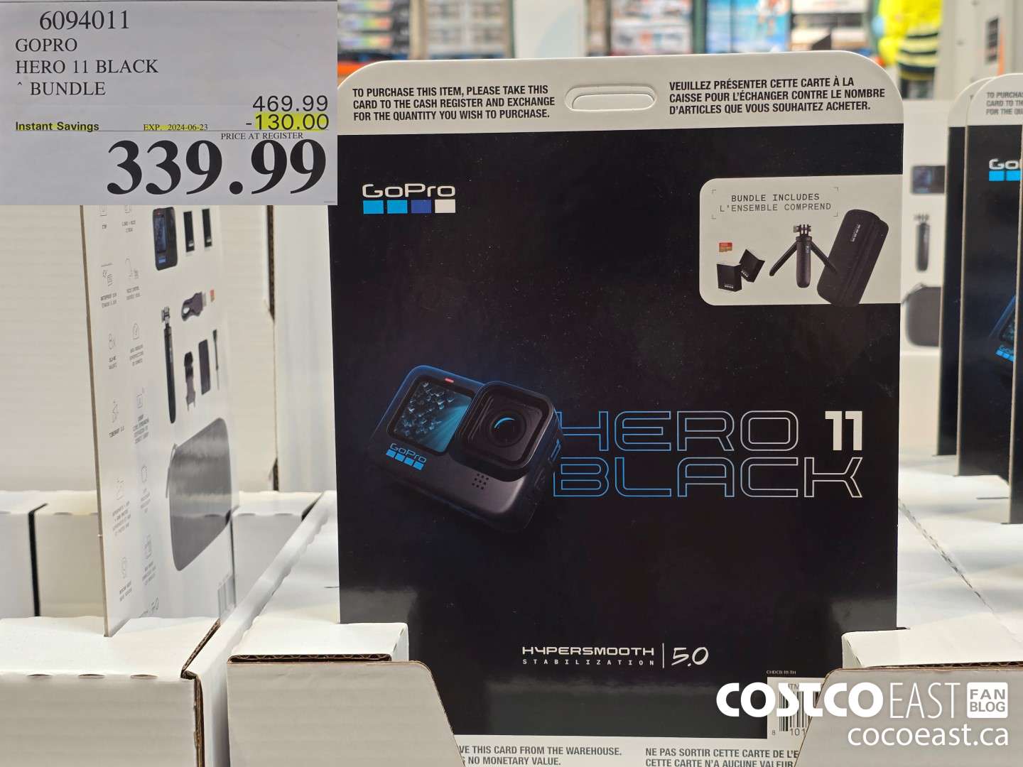 6094011 GOPRO HERO 11 BLACK ~ BUNDLE ($130.00 INSTANT SAVINGS EXPIRES ON 2024-06-23) $339.99