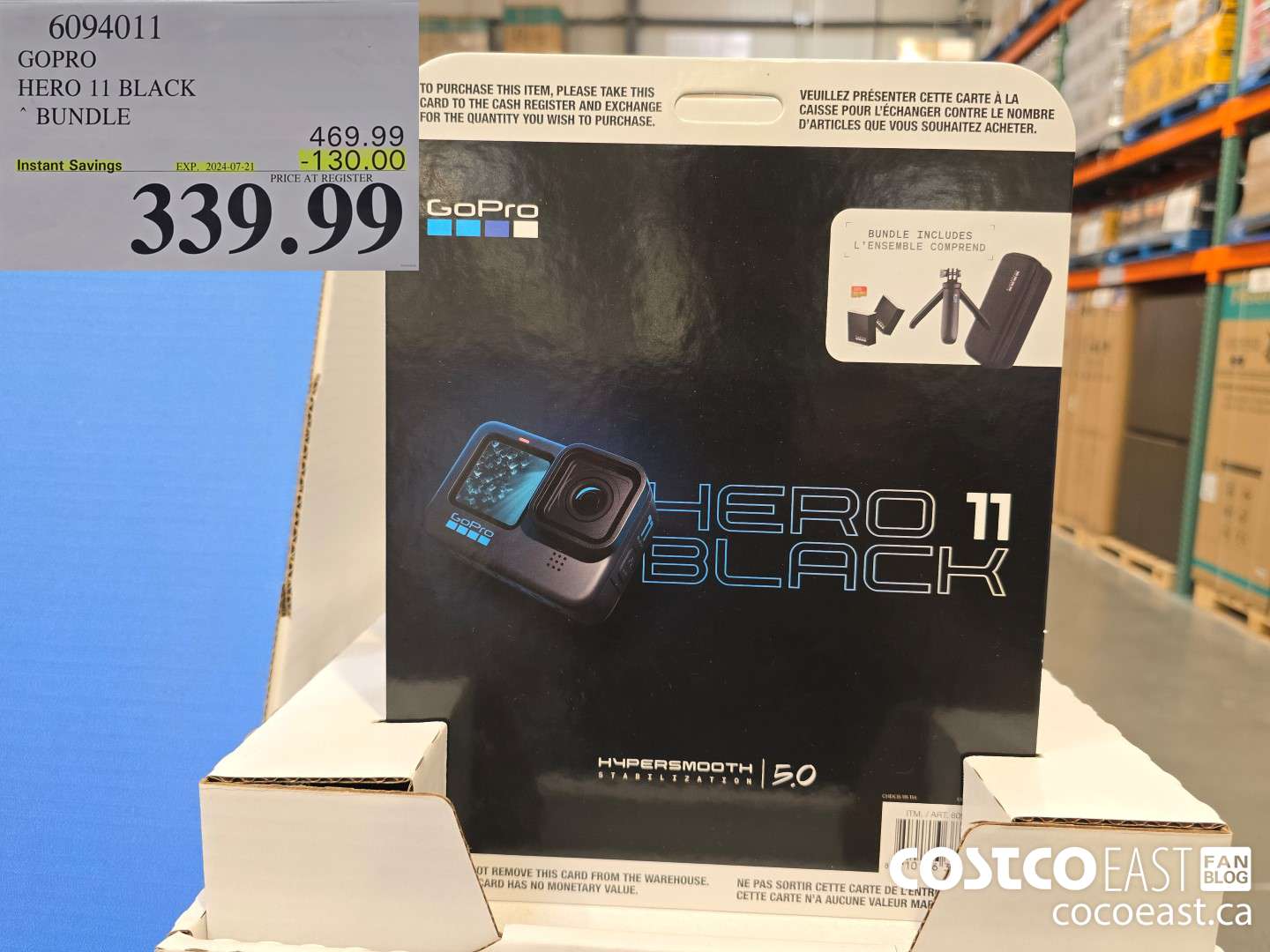 6094011 GOPRO HERO 11 BLACK ~ BUNDLE ($130.00 INSTANT SAVINGS EXPIRES ON 2024-07-21) $339.99