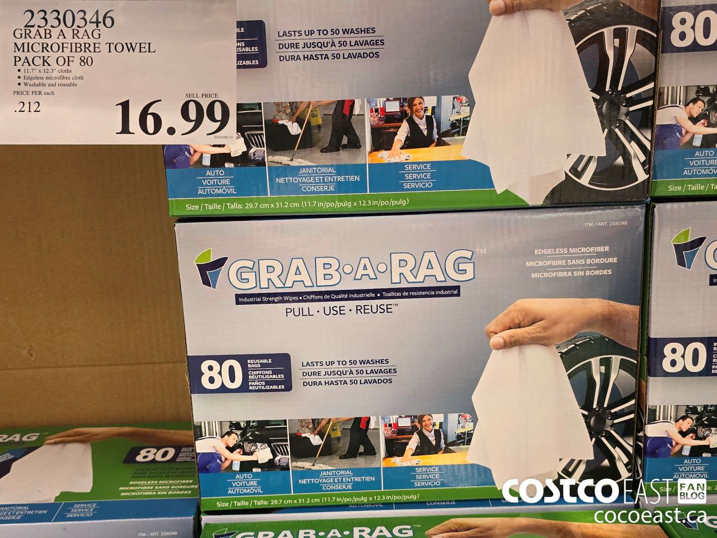 2330346 GRAB A RAG MICROFIBRE TOWEL PACK OF 80 $16.99