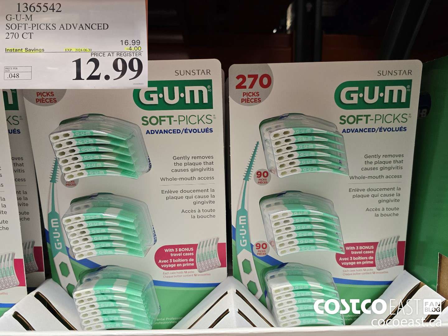 1365542 G-U-M SOFT-PICKS ADVANCED 270 CT ($4.00 INSTANT SAVINGS EXPIRES ON 2024-06-30) $12.99