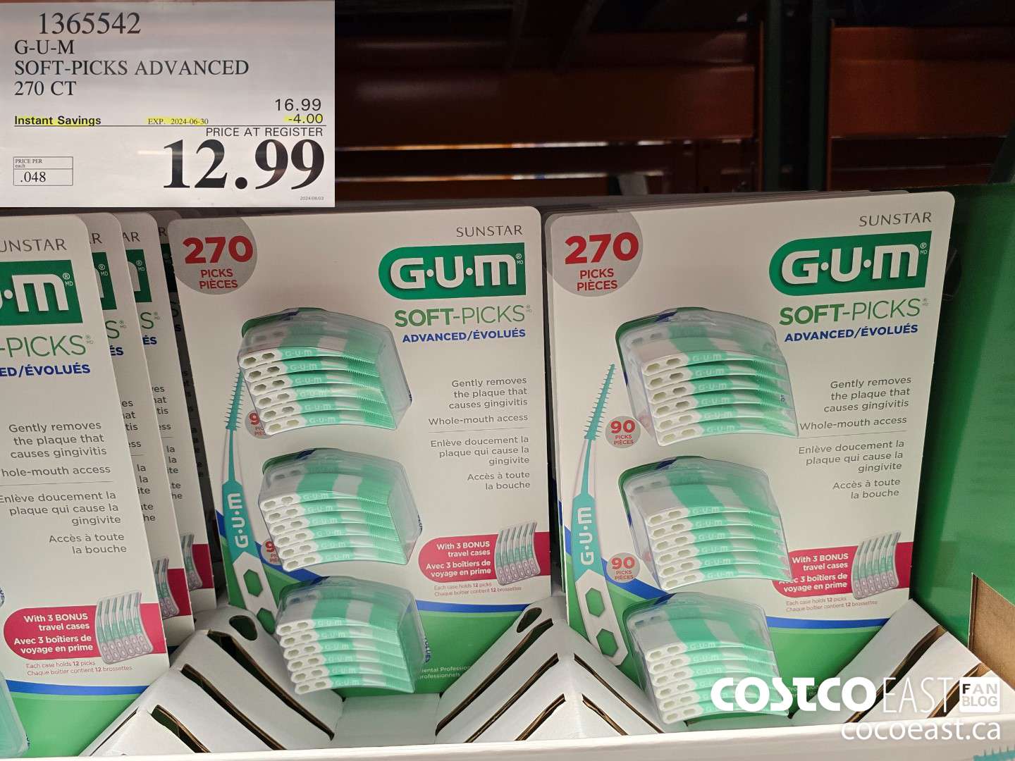 1365542 G-U-M SOFT-PICKS ADVANCED 270 CT ($4.00 INSTANT SAVINGS EXPIRES ON 2024-06-30) $12.99