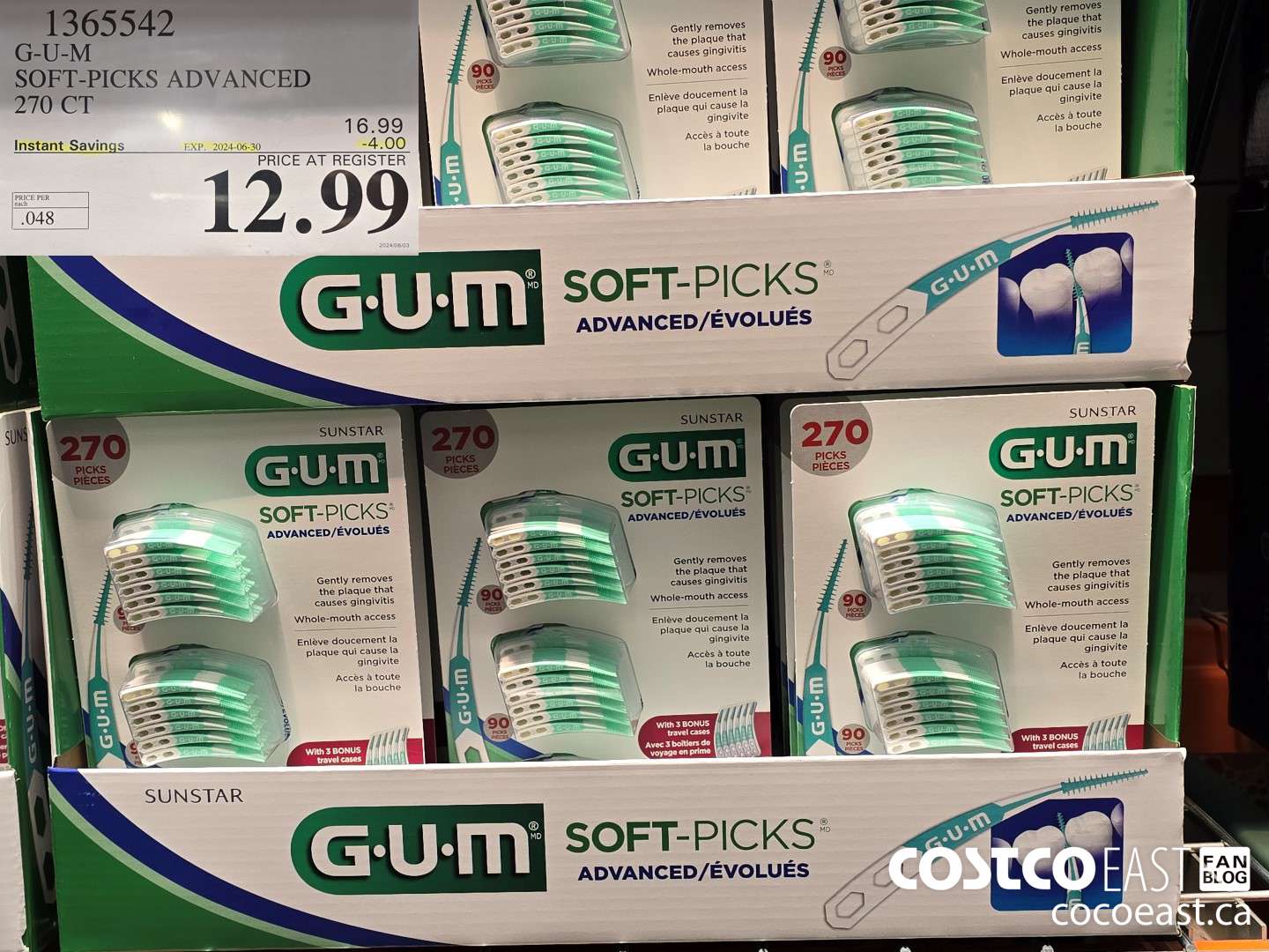 1365542 G-U-M SOFT-PICKS ADVANCED 270 CT ($4.00 INSTANT SAVINGS EXPIRES ON 2024-06-30) $12.99