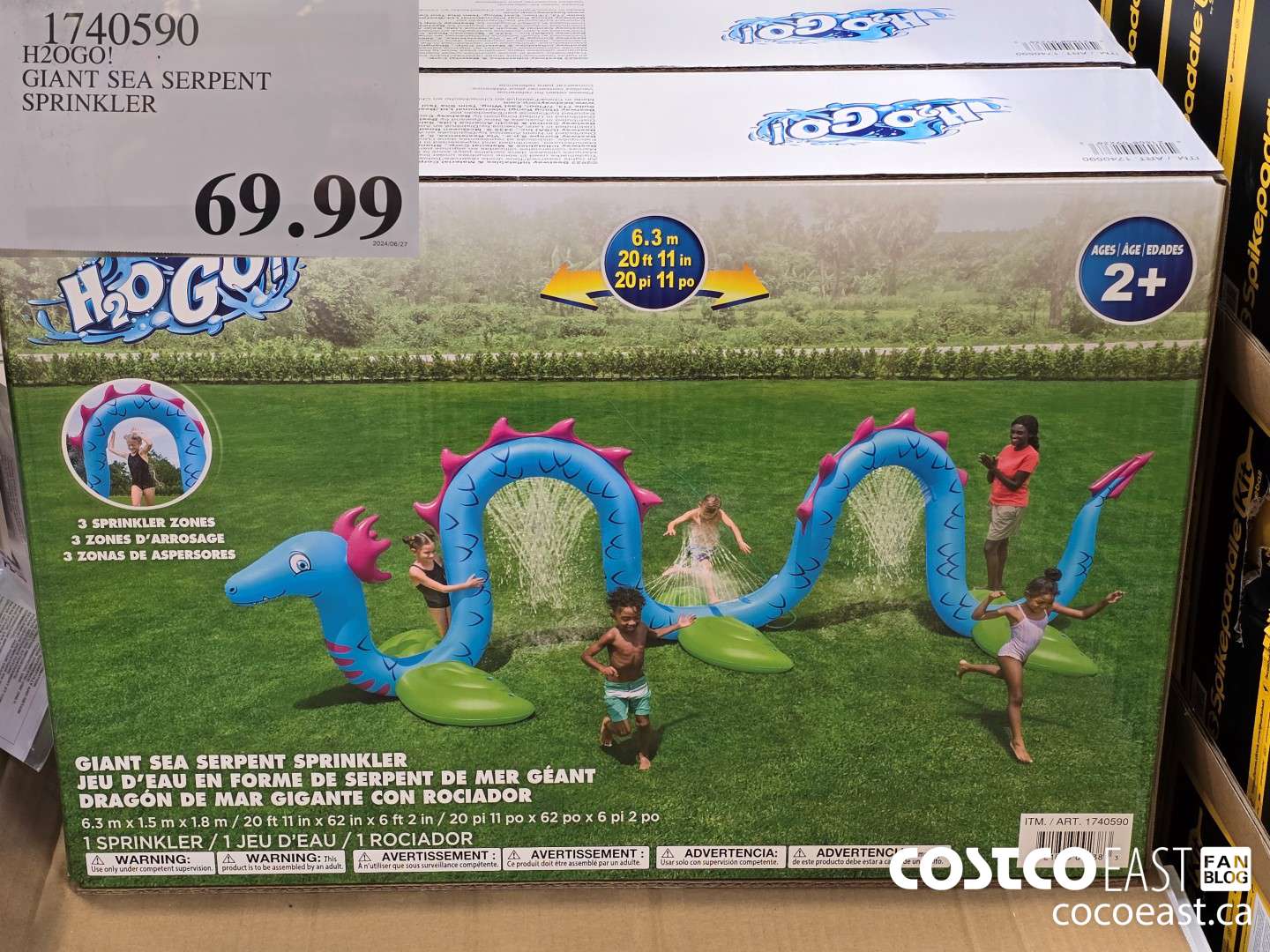 1740590 H2OGO! GIANT SEA SERPENT SPRINKLER $69.99