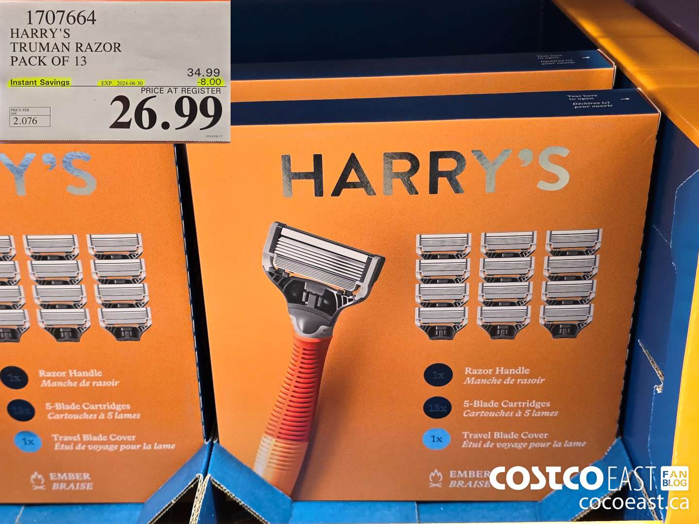 1707664 HARRY'S TRUMAN RAZOR PACK OF 13 ($8.00 INSTANT SAVINGS EXPIRES ON 2024-06-30) $26.99