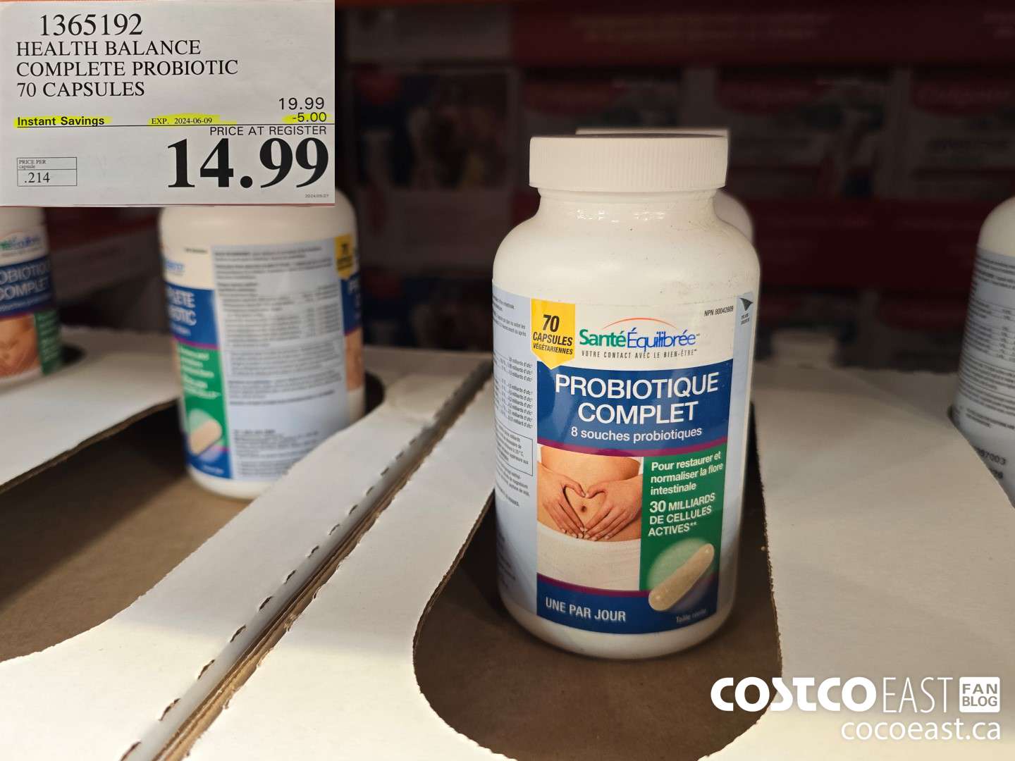 1365192 HEALTH BALANCE COMPLETE PROBIOTIC 70 CAPSULES ($5.00 INSTANT SAVINGS EXPIRES ON 2024-06-09) $14.99