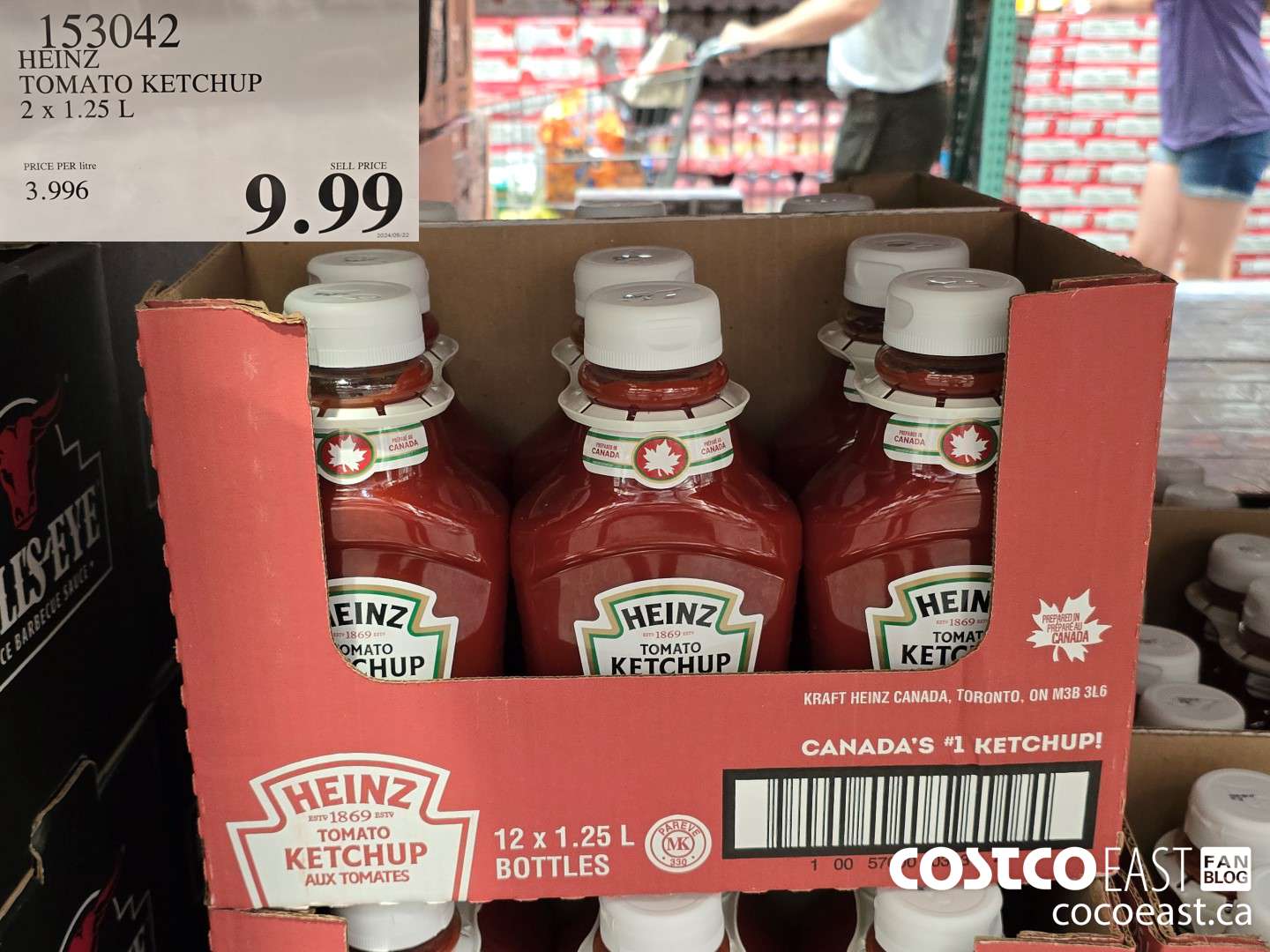 153042 HEINZ TOMATO KETCHUP 2 X 1.25 L $9.99