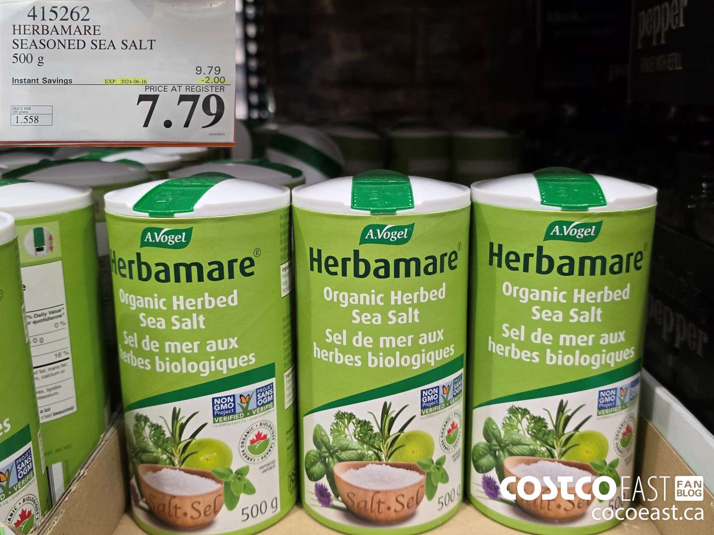 415262 HERBAMARE SEASONED SEA SALT 500 G ($2.00 INSTANT SAVINGS EXPIRES ON 2024-06-16) $7.79