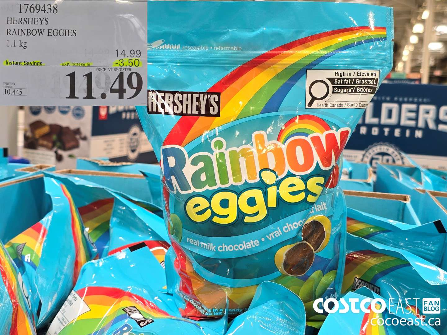 1769438 HERSHEYS RAINBOW EGGIES 1.1 kg ($3.50 INSTANT SAVINGS EXPIRES ON 2024-06-16) $11.49
