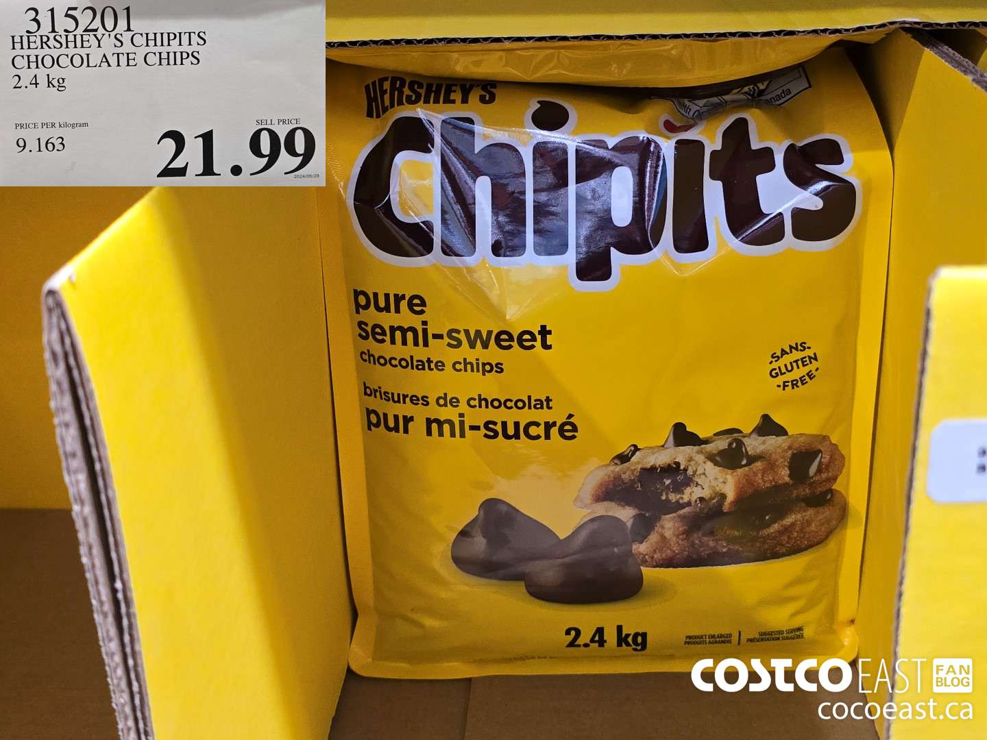 315201 HERSHEY CHIPITS CHOCOLATE CHIPS 2.4 KG $21.99