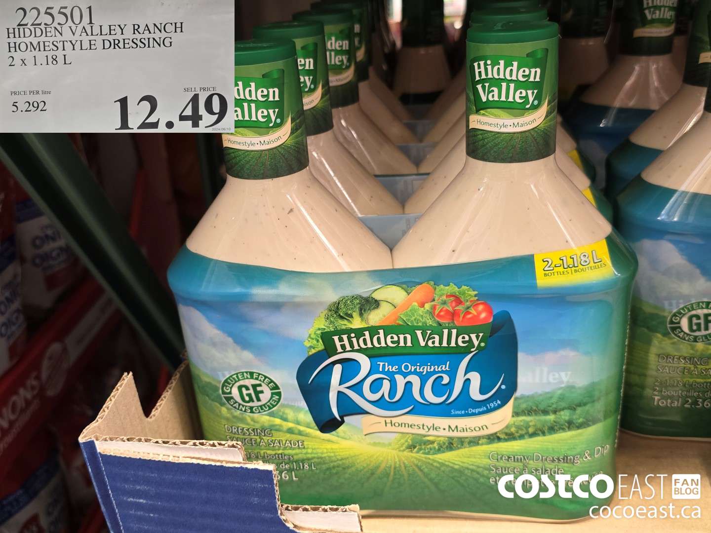 225501 HIDDEN VALLEY RANCH HOMESTYLE DRESSING 2 X 1.18 L $12.49
