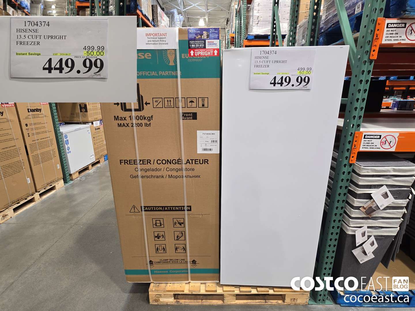 1704374 HISENSE 13.5 CUFT UPRIGHT FREEZER ($50.00 INSTANT SAVINGS EXPIRES ON 2024-06-27) $449.99