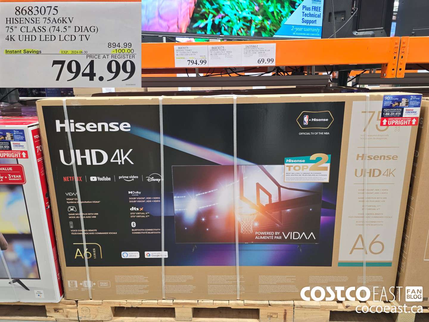 8683075 HISENSE 75A6KV 75